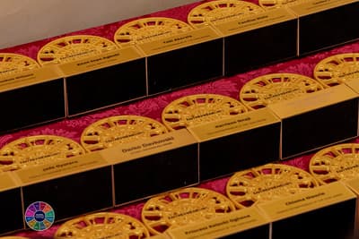 Global Entrepreneurs Award trophies